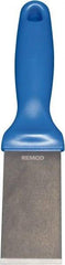 Remco - Stiff Stainless Steel Beveled Scraper - 1-1/2" Blade Width x 3-1/2" Blade Length, 5-13/32" Long Ergonomic Polypropylene Handle - USA Tool & Supply