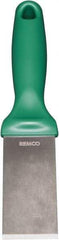 Remco - Stiff Stainless Steel Beveled Scraper - 1-1/2" Blade Width x 3-1/2" Blade Length, 5-13/32" Long Ergonomic Polypropylene Handle - USA Tool & Supply