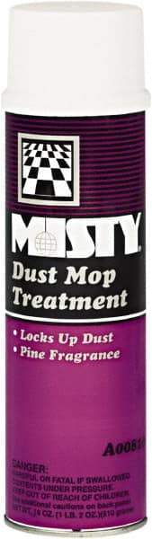 Misty - Aerosol Dust Mop Treatment - Use on Asphalt, Cement, Concrete, Ceramic, Laminates, Finished Wood, Linoleum, Vinyl, Terrazzo, Rubber, Vinyl Composite Tile (VCT) - USA Tool & Supply