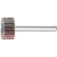 PFERD - 3/4" Diam x 3/8" Face Width, Aluminum Oxide Coated Mounted Flap Wheel - 1/4" Shank Mount, 120 Grit, 38,100 Max RPM - USA Tool & Supply