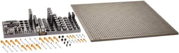 Renishaw - M6, CMM Clamping Kit - Use with CMM Fixtures, Includes 110Pc. Component Set, 600x600mm Plate - USA Tool & Supply