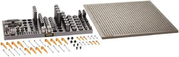 Renishaw - M6, CMM Clamping Kit - Use with CMM Fixtures, Includes 110Pc. Component Set, 450x450mm Plate - USA Tool & Supply