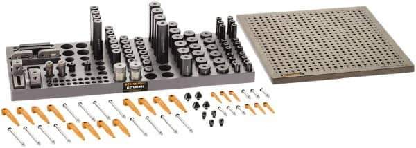 Renishaw - M6, CMM Clamping Kit - Use with CMM Fixtures, Includes 110Pc. Component Set, 300x300mm Plate - USA Tool & Supply