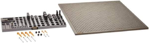 Renishaw - M6, CMM Clamping Kit - Use with CMM Fixtures, Includes 44Pc. Component Set, 600x600mm Plate - USA Tool & Supply