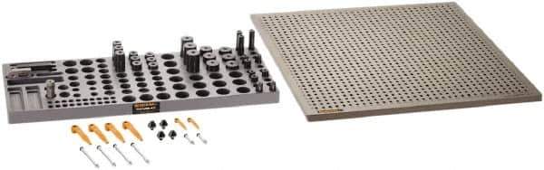Renishaw - M6, CMM Clamping Kit - Use with CMM Fixtures, Includes 44Pc. Component Set, 450x450mm Plate - USA Tool & Supply