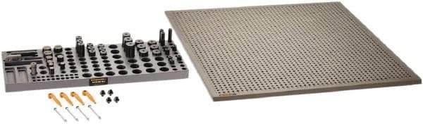 Renishaw - M6, CMM Magnetic & Clamping Kit - Use with CMM Fixtures, Includes 49Pc. Component Set, 600x600mm Plate - USA Tool & Supply