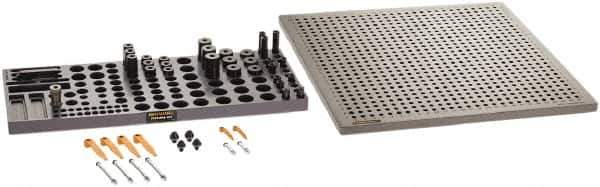 Renishaw - M8, CMM Clamping Kit - Use with CMM Fixtures, Includes 43Pc. Component Set, 450x450mm Plate - USA Tool & Supply