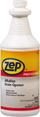 ZEP Commercial - 1 Qt Liquid Drain Cleaner - Unscented, Bottle - USA Tool & Supply