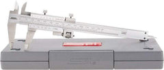 SPI - 0 to 130mm Stainless Steel Vernier Caliper - 0.02mm Graduation, 1.57" Jaw Depth, 0.001" Accuracy, Includes NIST Traceability Certificate - USA Tool & Supply