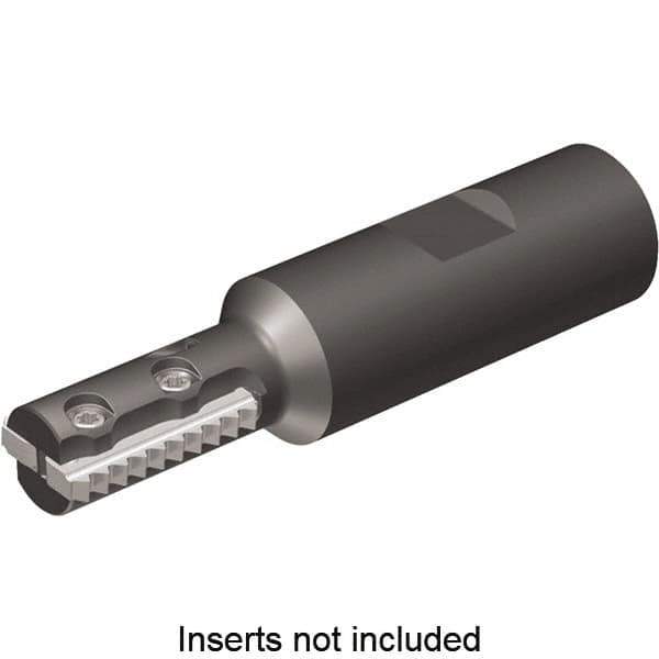 Kennametal - 0.63" Cut Diam, 1.1" Max Depth of Cut, 3/4" Shank Diam, Indexable Thread Mill - Insert Style TM24, 24mm Insert Size, 2 Inserts, Toolholder Style TM24, 3.31" OAL - USA Tool & Supply