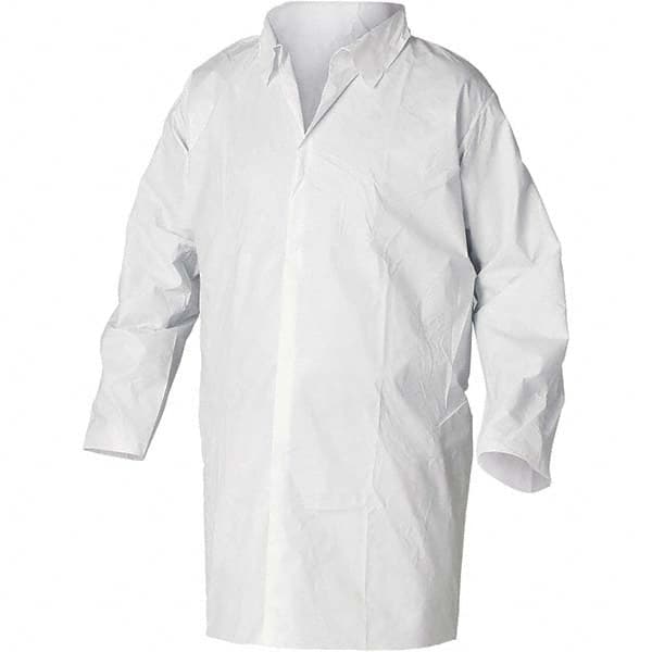 KleenGuard - Pack of (30) Size M White Lab Coat - USA Tool & Supply