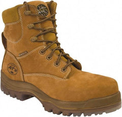 OLIVER - Men's Size 11 Wide Width Composite Work Boot - Wheat, Leather Upper, Rubber Outsole, 6" High, Lace-Up - USA Tool & Supply