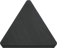 Kyocera - TPG220.5 Grade A66N Ceramic Turning Insert - TiN Finish, 60° Triangle, 1/4" Inscr Circle, 1/8" Thick, 0.008" Corner Radius - USA Tool & Supply
