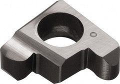 Kyocera - 100GE A Grade PR1225, 1mm Cutting Width Carbide Grooving Insert - 1.5mm Max Depth of Cut, Right Hand, 0.5mm Corner Radius, Megacoat Finish - USA Tool & Supply