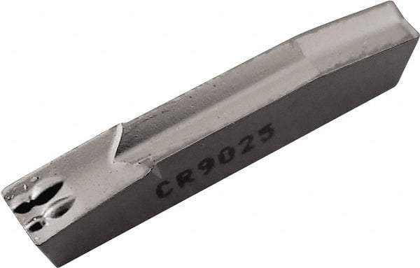Kyocera - 2.20GM Grade TN90, 2.2mm Cutting Width Cermet Grooving Insert - Right Hand, 0.17mm Corner Radius, TiCN/NbC Finish - USA Tool & Supply