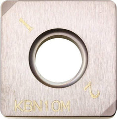 Kyocera - SNGA432 Grade KBN05M CBN Turning Insert - Megacoat Finish, 90° Square, 1/2" Inscr Circle, 3/16" Thick, 1/64" Corner Radius - USA Tool & Supply