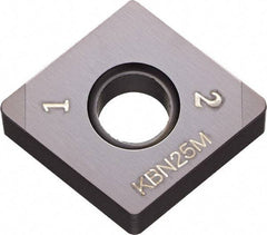 Kyocera - CNGA433 Grade KBN05M CBN Turning Insert - Megacoat Finish, 80° Diamond, 1/2" Inscr Circle, 3/16" Thick, 3/64" Corner Radius - USA Tool & Supply