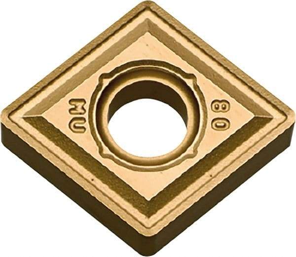 Kyocera - CNMG432 MU Grade CA6515 Carbide Turning Insert - TiCN/Al2O3/TiN Finish, 80° Diamond, 1/2" Inscr Circle, 3/16" Thick, 1/32" Corner Radius - USA Tool & Supply