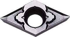 Kyocera - DCGT32.50.2 CK Grade KW10 Carbide Turning Insert - Uncoated, 55° Diamond, 3/8" Inscr Circle, 5/32" Thick, 0.004" Corner Radius - USA Tool & Supply