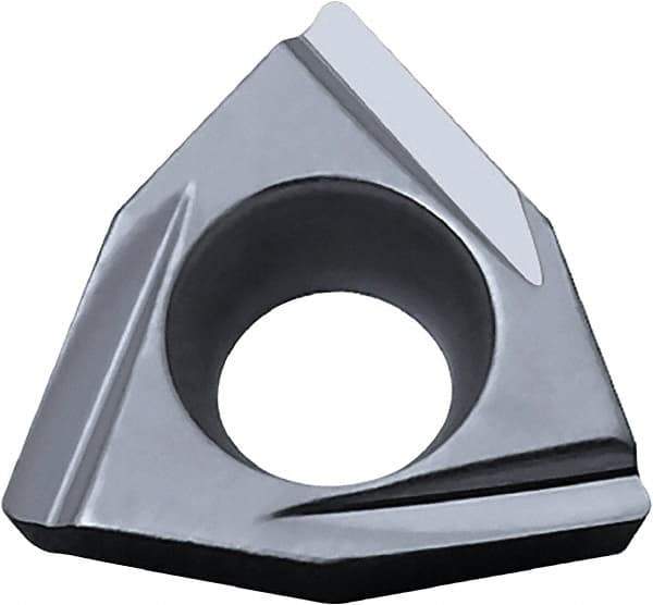 Kyocera - WPGT322 Y Grade KW10 Carbide Turning Insert - Uncoated, 80° Trigon, 3/8" Inscr Circle, 1/8" Thick, 1/32" Corner Radius - USA Tool & Supply