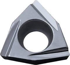 Kyocera - WPGT322 Y Grade KW10 Carbide Turning Insert - Uncoated, 80° Trigon, 3/8" Inscr Circle, 1/8" Thick, 1/32" Corner Radius - USA Tool & Supply