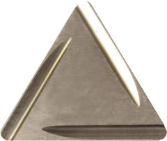 Kyocera - TPGR221 B Grade PV720 Cermet Turning Insert - TiCN (Megacoat Nano) Finish, 60° Triangle, 1/4" Inscr Circle, 1/8" Thick, 1/64" Corner Radius - USA Tool & Supply