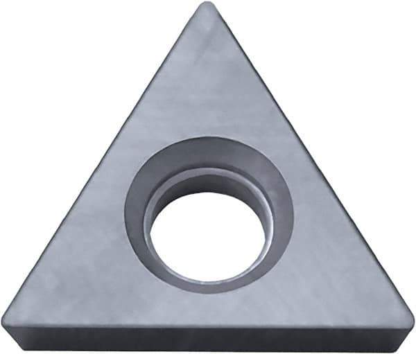 Kyocera - TPGB222 Grade PV7005 Cermet Turning Insert - TiC/TiN (Megacoat) Finish, 60° Triangle, 1/4" Inscr Circle, 1/8" Thick, 1/32" Corner Radius - USA Tool & Supply