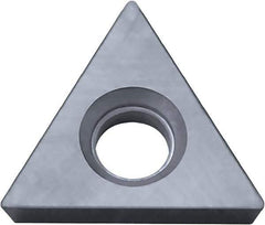 Kyocera - TPGB222 Grade PV7005 Cermet Turning Insert - TiC/TiN (Megacoat) Finish, 60° Triangle, 1/4" Inscr Circle, 1/8" Thick, 1/32" Corner Radius - USA Tool & Supply
