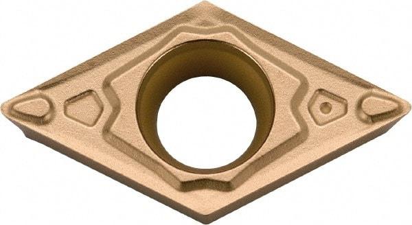Kyocera - DCMT21.50.5 MQ Grade PR1125 Carbide Turning Insert - TiAlN Finish, 55° Diamond, 1/4" Inscr Circle, 3/32" Thick, 0.008" Corner Radius - USA Tool & Supply