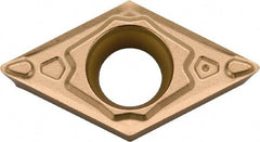 Kyocera - DCMT21.50.5 MQ Grade PR1125 Carbide Turning Insert - TiAlN Finish, 55° Diamond, 1/4" Inscr Circle, 3/32" Thick, 0.008" Corner Radius - USA Tool & Supply