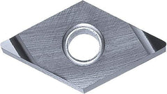 Kyocera - DNGG332 S Grade PV90 Cermet Turning Insert - TiN Finish, 55° Diamond, 3/8" Inscr Circle, 3/16" Thick, 1/32" Corner Radius - USA Tool & Supply