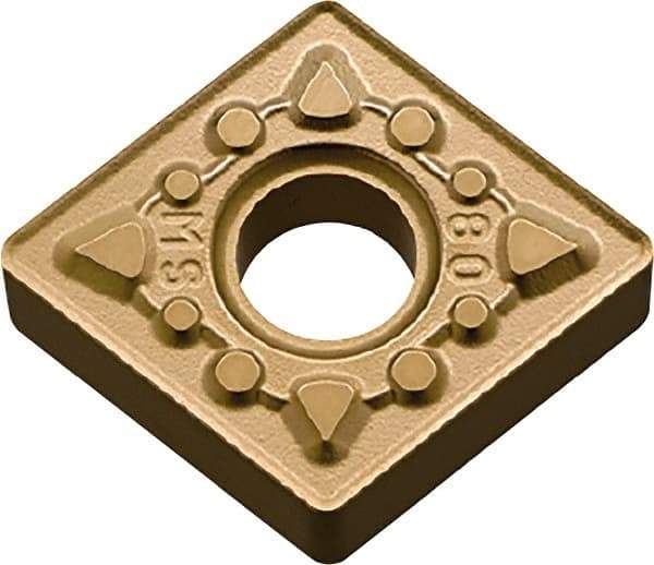 Kyocera - CNMG432 MS Grade PR1535 Carbide Turning Insert - Megacoat Nano Finish, 80° Diamond, 1/2" Inscr Circle, 3/16" Thick, 1/32" Corner Radius - USA Tool & Supply