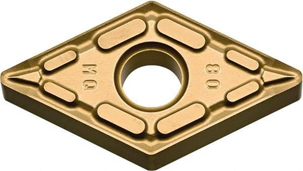 Kyocera - DNMG432 MQ Grade CA6525 Carbide Turning Insert - TiCN/Al2O3/TiN Finish, 55° Diamond, 1/2" Inscr Circle, 3/16" Thick, 1/32" Corner Radius - USA Tool & Supply