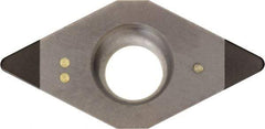 Kyocera - DCMW32.51 Grade KBN25M CBN Turning Insert - Megacoat Finish, 55° Diamond, 3/8" Inscr Circle, 5/32" Thick, 1/64" Corner Radius - USA Tool & Supply