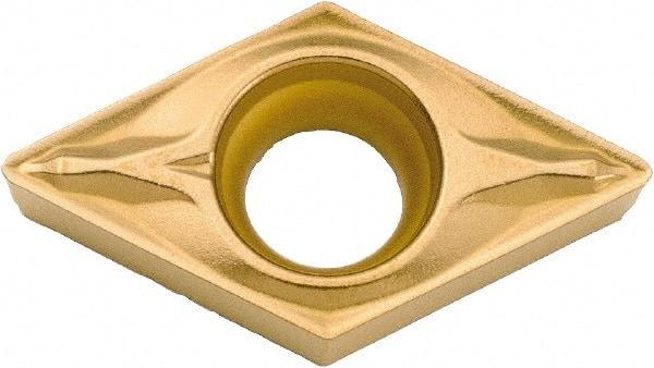Kyocera - DCMX32.51 WP Grade PR1225 Carbide Turning Insert - Megacoat Finish, 55° Diamond, 3/8" Inscr Circle, 5/32" Thick, 1/64" Corner Radius - USA Tool & Supply