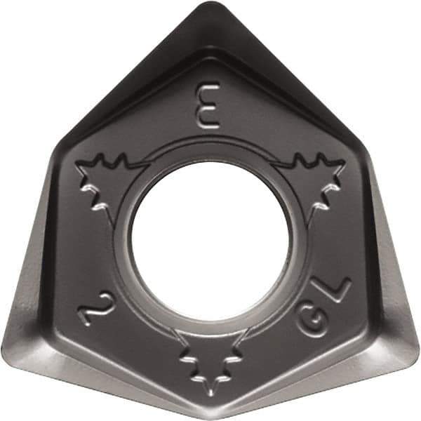Kyocera - WNEU080608 GL Grade CA6535 Carbide Milling Insert - TiCN/Al2O3/TiN Finish, 6.65mm Thick, 0.8mm Corner Radius - USA Tool & Supply