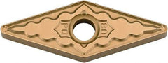 Kyocera - VNMG333 PQ Grade PV720 Cermet Turning Insert - TiCN (Megacoat Nano) Finish, 35° Diamond, 3/8" Inscr Circle, 3/16" Thick, 3/64" Corner Radius - USA Tool & Supply