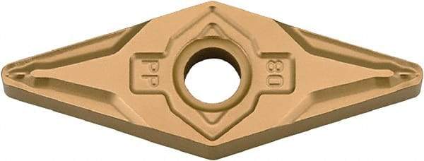 Kyocera - VNMG331 PP Grade CA510 Carbide Turning Insert - TiCN/Al2O3/TiN Finish, 35° Diamond, 3/8" Inscr Circle, 3/16" Thick, 1/64" Corner Radius - USA Tool & Supply