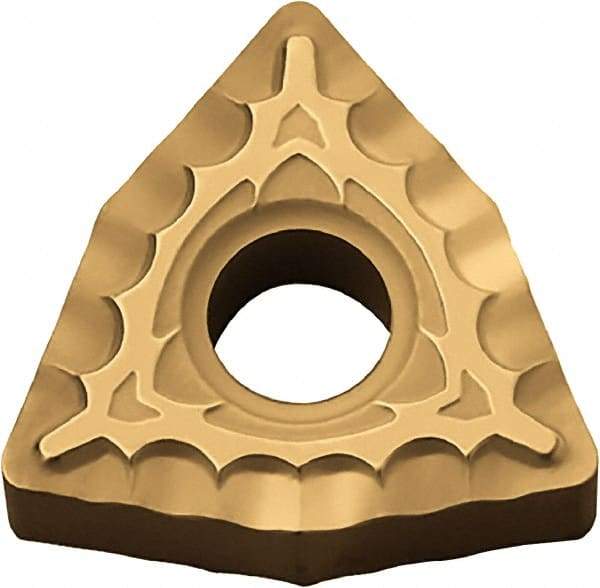 Kyocera - WNMG432 XP Grade PV720 Cermet Turning Insert - TiCN (Megacoat Nano) Finish, 80° Trigon, 1/2" Inscr Circle, 3/16" Thick, 1/32" Corner Radius - USA Tool & Supply
