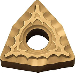 Kyocera - WNMG432 XP Grade PV720 Cermet Turning Insert - TiCN (Megacoat Nano) Finish, 80° Trigon, 1/2" Inscr Circle, 3/16" Thick, 1/32" Corner Radius - USA Tool & Supply