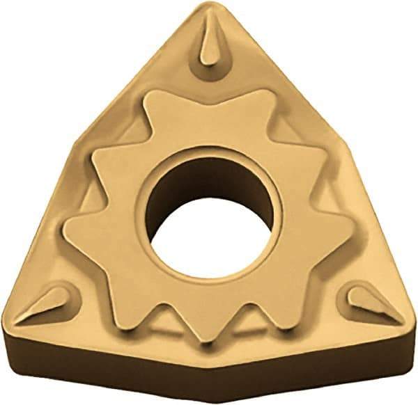 Kyocera - WNMG331 HQ Grade CA515 Carbide Turning Insert - TiCN/Al2O3/TiN Finish, 80° Trigon, 3/8" Inscr Circle, 3/16" Thick, 1/64" Corner Radius - USA Tool & Supply
