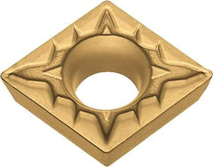Kyocera - CPMT321 XP Grade PV720 Cermet Turning Insert - TiCN (Megacoat Nano) Finish, 80° Diamond, 3/8" Inscr Circle, 1/8" Thick, 1/64" Corner Radius - USA Tool & Supply