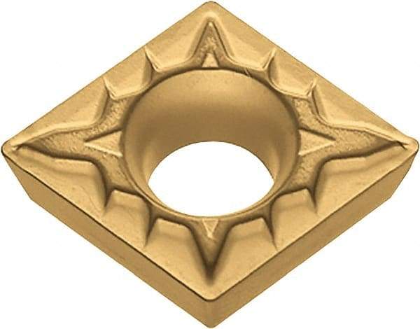 Kyocera - CPMT321 XP Grade CA515 Carbide Turning Insert - TiCN/Al2O3/TiN Finish, 80° Diamond, 3/8" Inscr Circle, 1/8" Thick, 1/64" Corner Radius - USA Tool & Supply