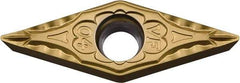 Kyocera - VBMT222 VF Grade PV720 Cermet Turning Insert - TiCN (Megacoat Nano) Finish, 35° Diamond, 1/4" Inscr Circle, 1/8" Thick, 1/32" Corner Radius - USA Tool & Supply