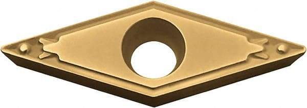 Kyocera - VBMT333 HQ Grade CA530 Carbide Turning Insert - TiCN/Al2O3/TiN Finish, 35° Diamond, 3/8" Inscr Circle, 3/16" Thick, 3/64" Corner Radius - USA Tool & Supply