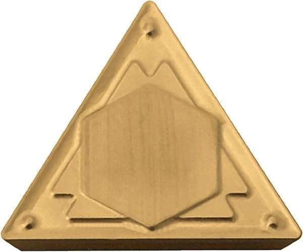 Kyocera - TPMR321 HQ Grade CA530 Carbide Turning Insert - TiCN/Al2O3/TiN Finish, 60° Triangle, 3/8" Inscr Circle, 1/8" Thick, 1/64" Corner Radius - USA Tool & Supply