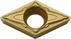 Kyocera - DCMT32.51 PP Grade CA515 Carbide Turning Insert - TiCN/Al2O3/TiN Finish, 55° Diamond, 3/8" Inscr Circle, 5/32" Thick, 1/64" Corner Radius - USA Tool & Supply