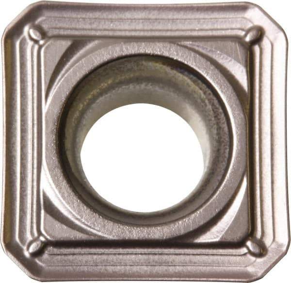 Kyocera - SEKT43 S Grade TN100M Cermet Milling Insert - TiCN/NbC Finish, 0.187" Thick, 1/2" Inscribed Circle, 0.067" Corner Radius - USA Tool & Supply