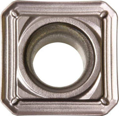 Kyocera - SEKT43 S Grade TN100M Cermet Milling Insert - TiCN/NbC Finish, 0.187" Thick, 1/2" Inscribed Circle, 0.067" Corner Radius - USA Tool & Supply
