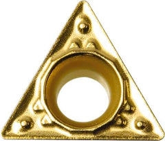 Kyocera - TPMT222 HQ Grade CA525 Carbide Turning Insert - TiCN/Al2O3/TiN Finish, 60° Triangle, 1/4" Inscr Circle, 1/8" Thick, 1/32" Corner Radius - USA Tool & Supply